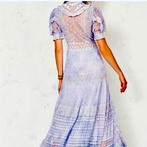 Size 4 Blue Lace LoveShackFancy Dress - Glinda Wicked Bounding